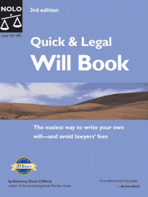 cover image of Quick and Legal Will Book